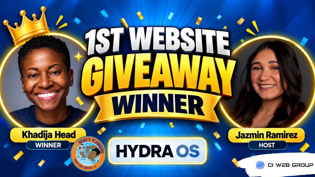 YouTube thumbnail for "We Gave Away a Free AI Website — Here's What Happened", featuring Khadija Head of Head's Plumbing