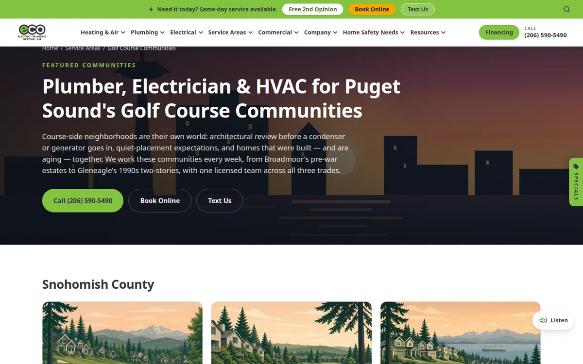 Destination Community Collections on Eco Electric, Plumbing, Heating & Air's website
