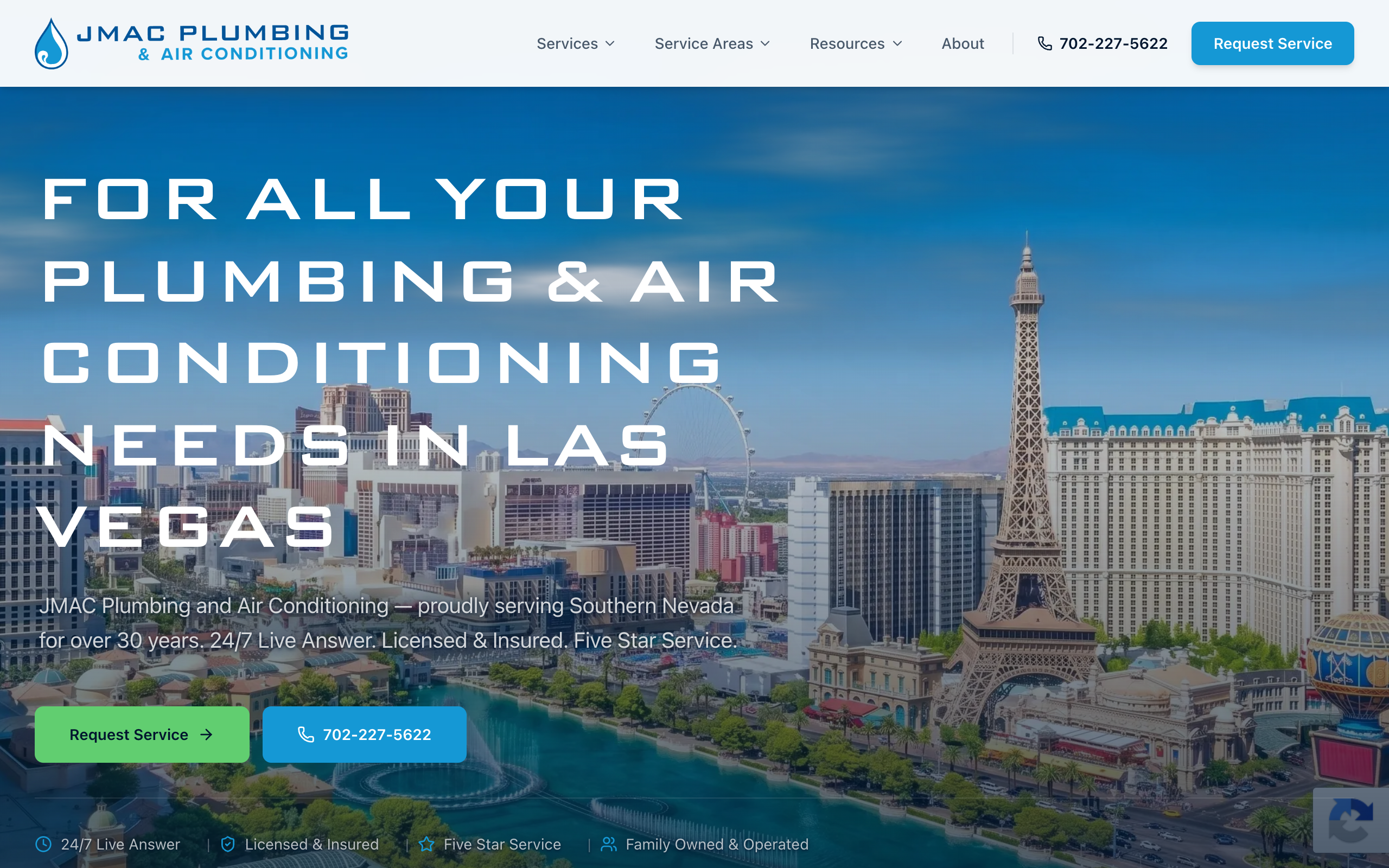 JMAC Plumbing & Air website