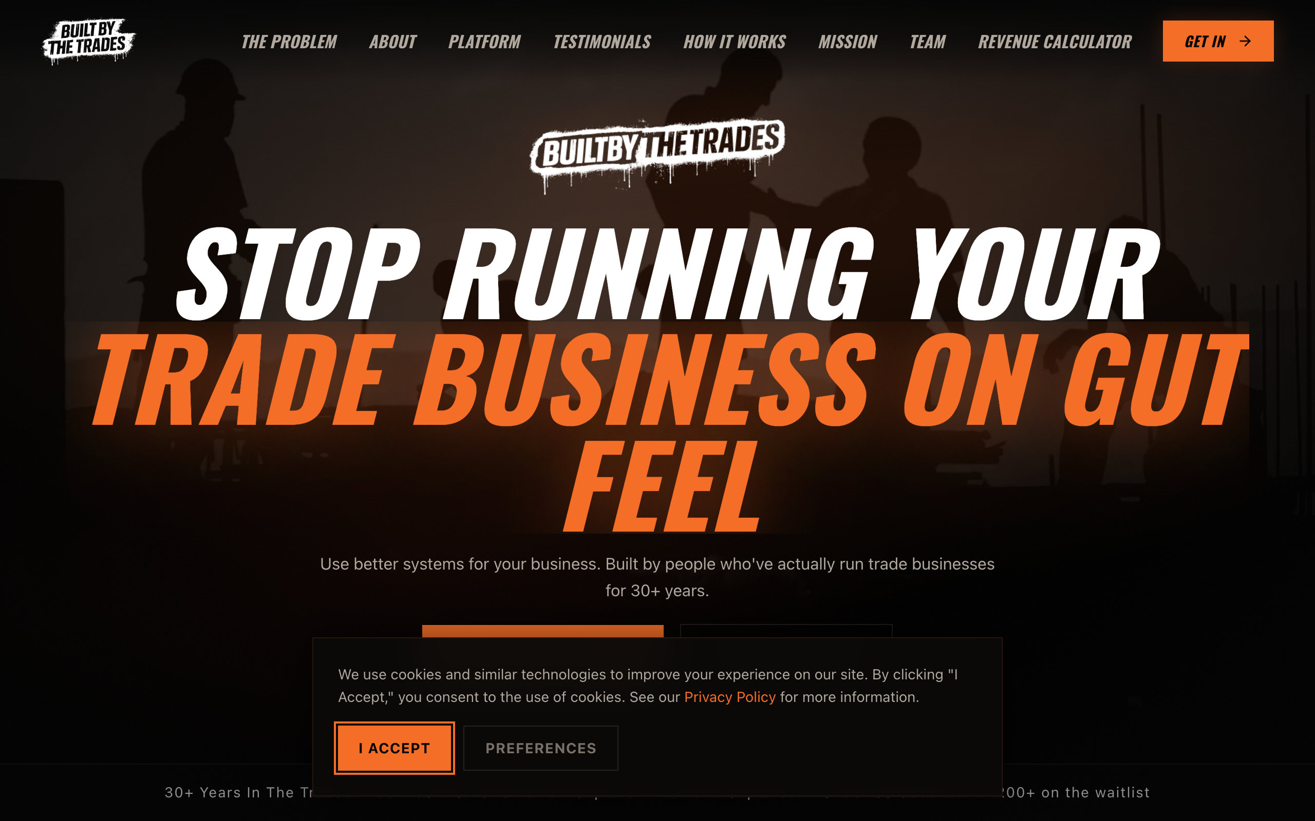 Built by the Trades website