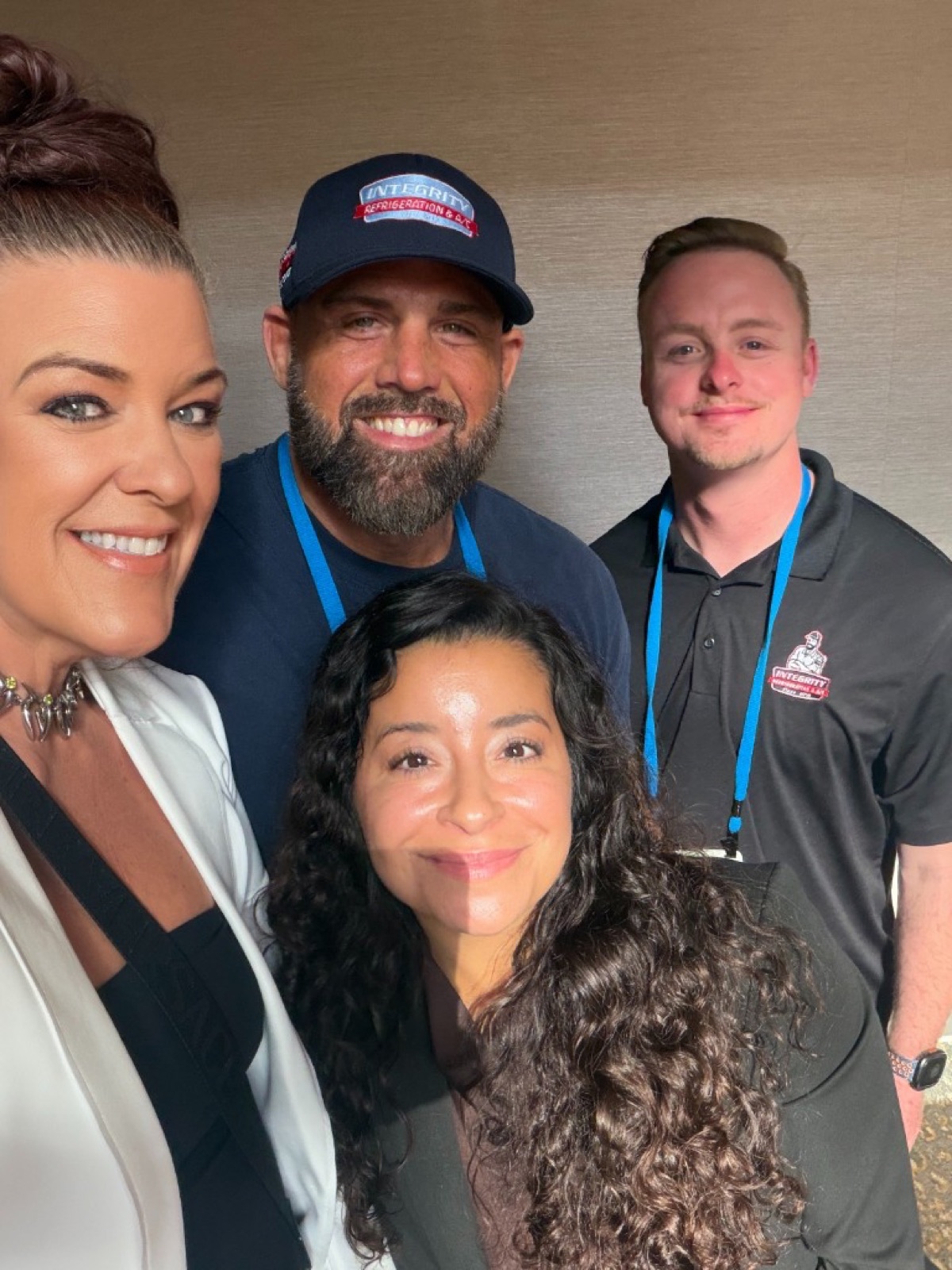 Jennifer Bagley and Jazmin Ramirez of CI Web Group with the Integrity Refrigeration & A/C team