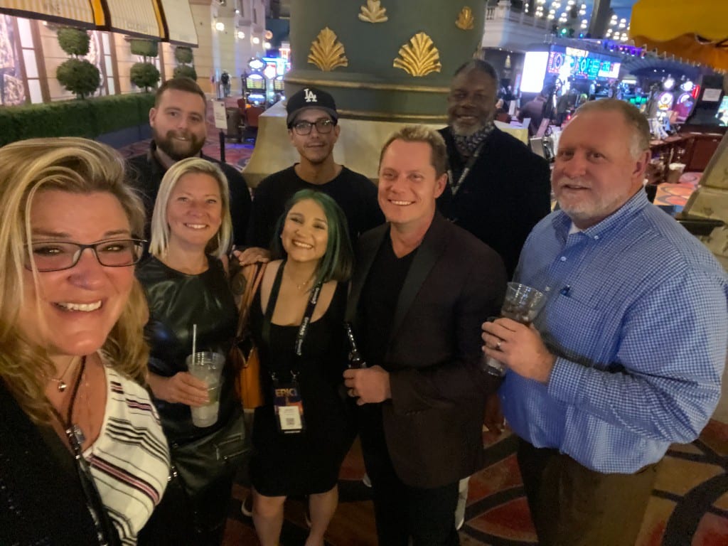 The CI Web Group team out together in Las Vegas