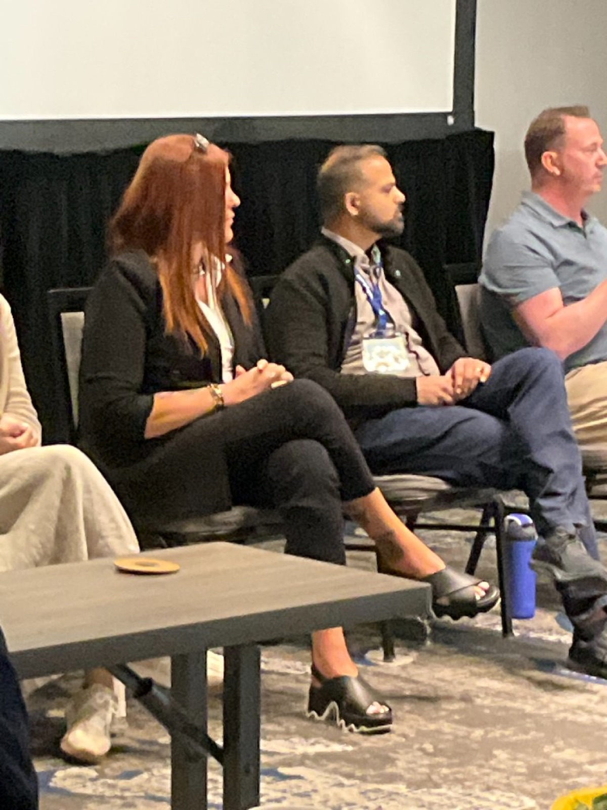 Jennifer Bagley of CI Web Group speaking on a trades-industry panel